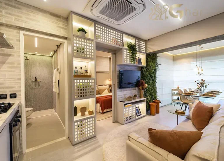 Sala de estar do apartamento decorado no Oriz by Plano&Plano Campo Belo