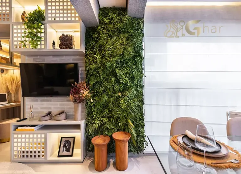 Sala de TV e jantar do apartamento decorado no Oriz by Plano&Plano