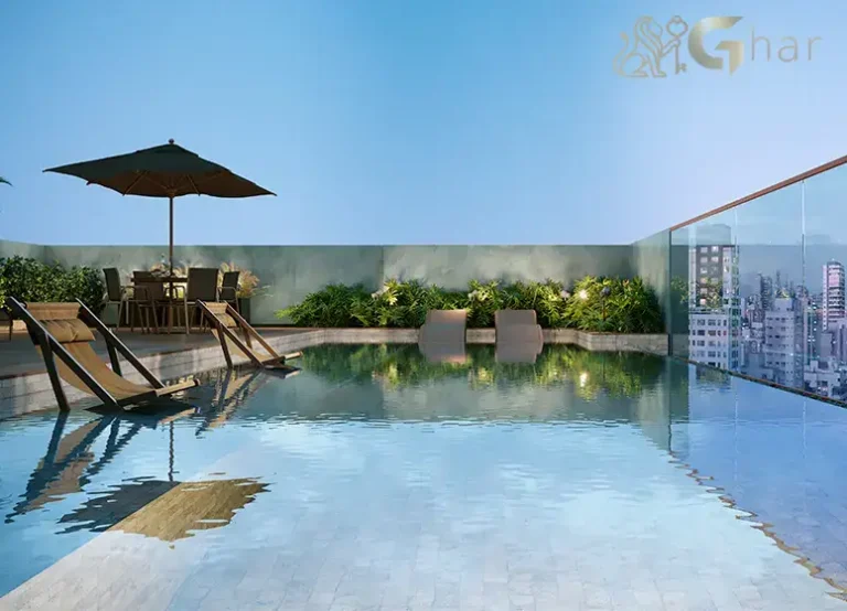 Piscina com deck molhado do Oriz by Plano&Plano Campo Belo