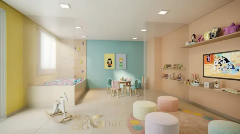 Brinquedoteca do condomínio Plano&Alto Morumbi na Vila Andrade