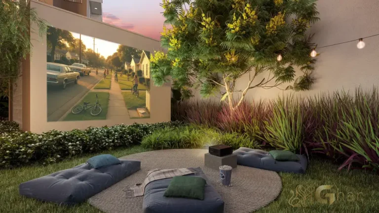 Cinema externo do condomínio Plano&Alto Morumbi na Vila Andrade