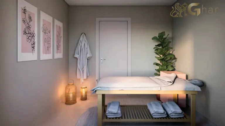 Sala de massagem e spa do condomínio Plano&Alto Morumbi