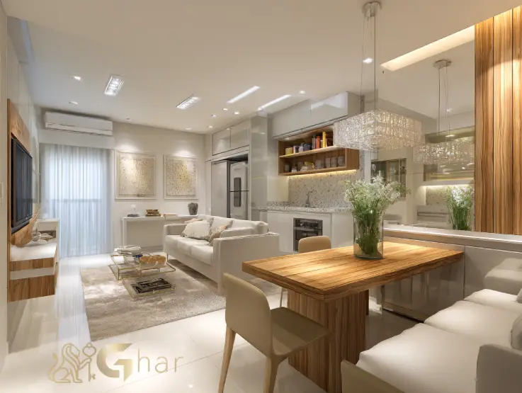 Apartamento Decorado Sala Estar Jantar Cozinha Plano&Mais Butantã