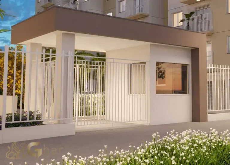 Fachada e portaria do Plano&Mais Interlagos Refúgio com acesso controlado