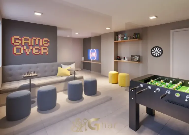 Salão de jogos do Plano&Mais Interlagos Refúgio com espaço de entretenimento