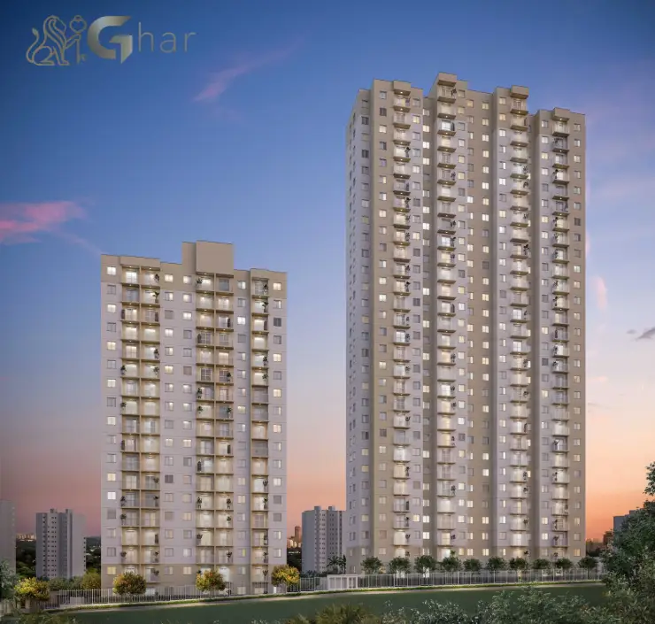 Fachada do Plano&Mais Interlagos Reserva em Interlagos com arquitetura moderna