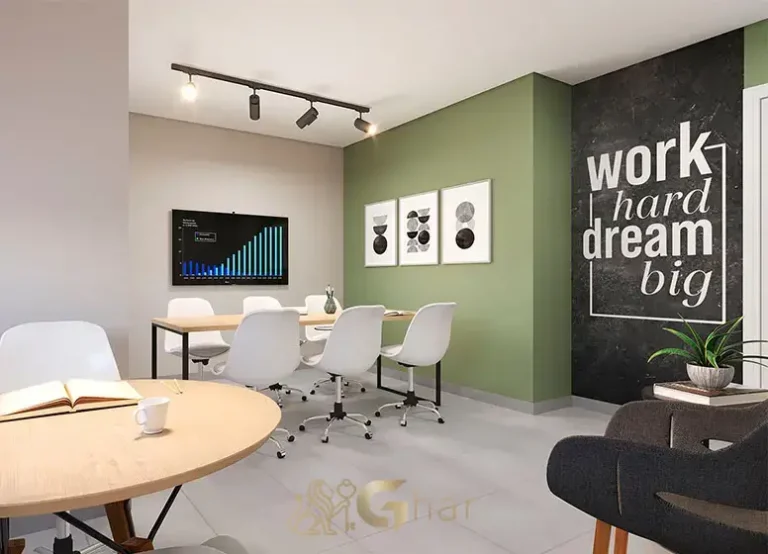 Espaço coworking do condomínio Plano&Mais Morumbi para trabalho e estudos