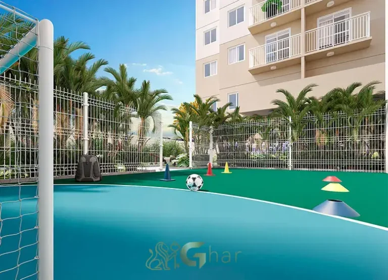 Mini quadra esportiva do condomínio Plano&Mais Morumbi para lazer e atividades físicas