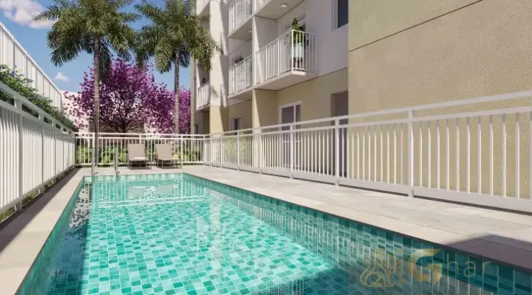 Piscina do condomínio Plano&Nova Espraiada no Campo Belo, São Paulo