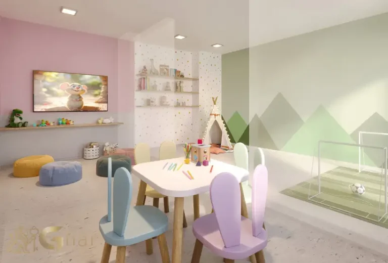 Brinquedoteca do condomínio Plano&Park Santo Amaro para lazer infantil