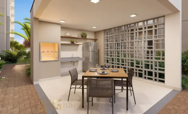 Churrasqueira do condomínio Plano&Park Santo Amaro para lazer e confraternização