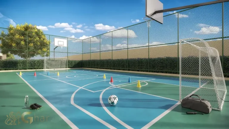 Quadra poliesportiva do condomínio Plano&Park Santo Amaro em São Paulo