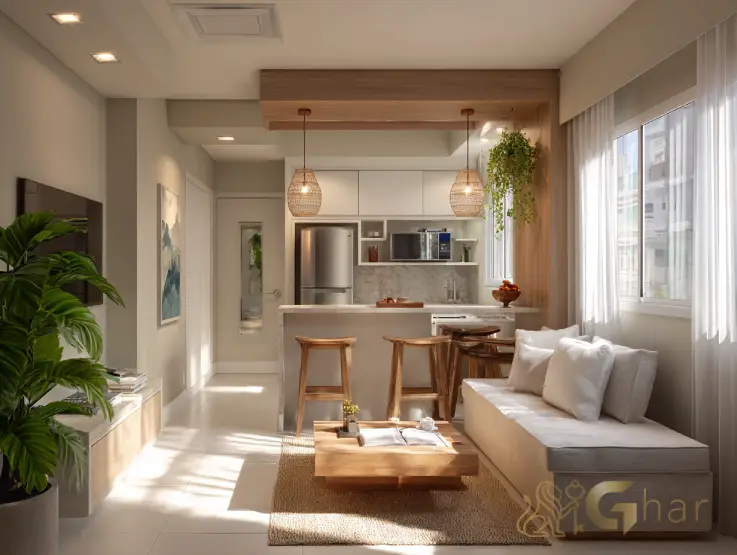 Apartamento decorado sala e cozinha integradas Plano&Vila Leopoldina Vila Leopoldina