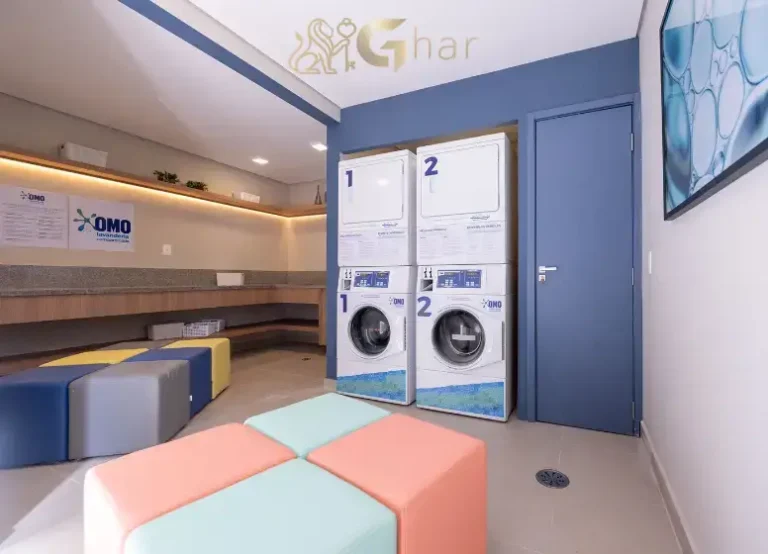 Lavanderia coletiva do Portal Vista da Represa Vila Atlântica em condomínio na Guarapiranga