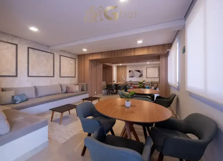 Salão de festas do Portal Vista da Represa Vila Atlântica em condomínio de apartamentos na Guarapiranga