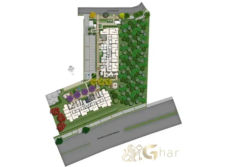 Planta de implantação do condomínio Portal Vista da Represa Vila Guarapiranga