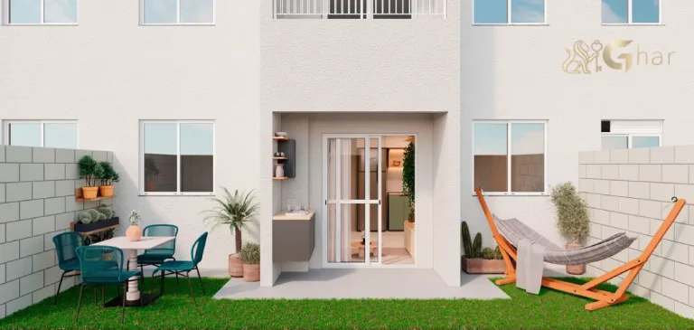 Apartamento garden do Recanto da Mata com área externa privativa