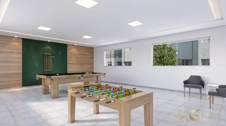 Salão de jogos do Residencial Liviero no Sacomã com área de lazer para todas as idades