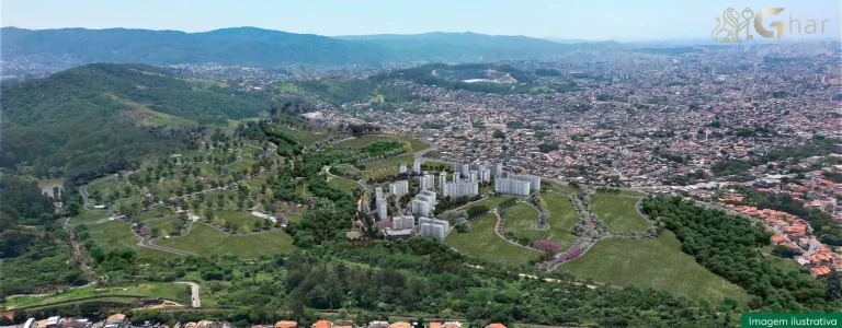 Vista aérea do bairro de Pirituba com o Residencial Poente das Bromélias