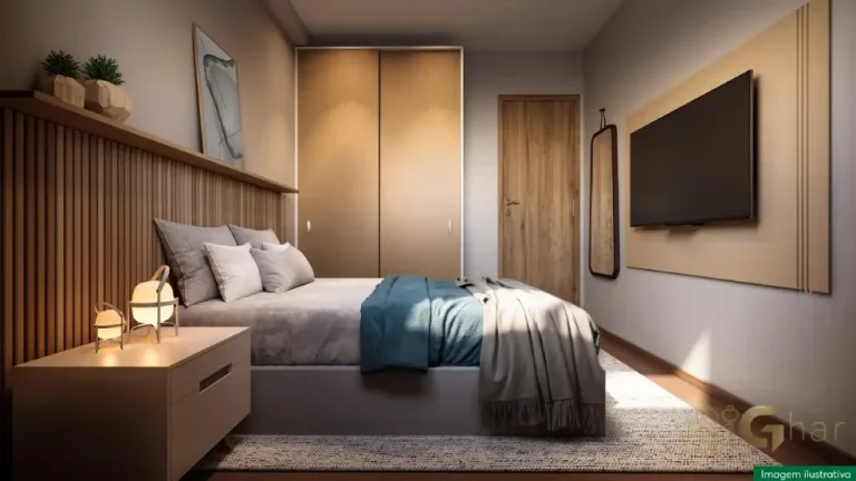 Quarto de casal do apartamento decorado San Miller no Jaçanã