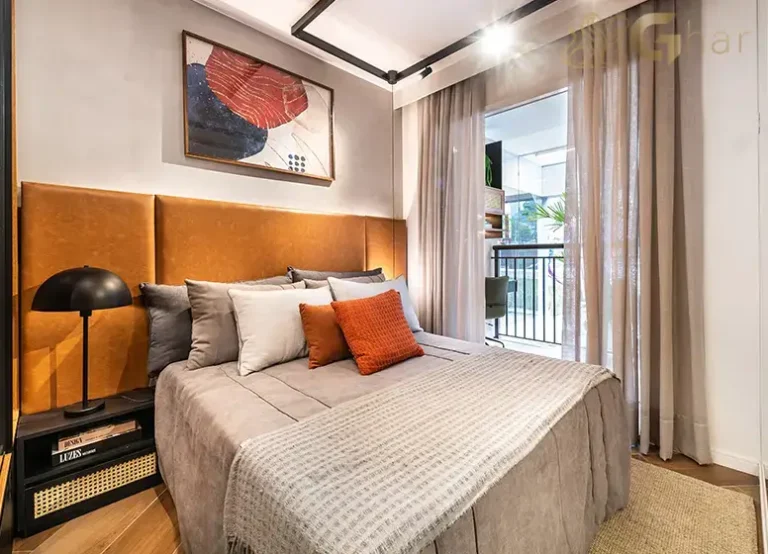 Quarto De Casal Do Apartamento Decorado 66,93m² Sphera Panamby