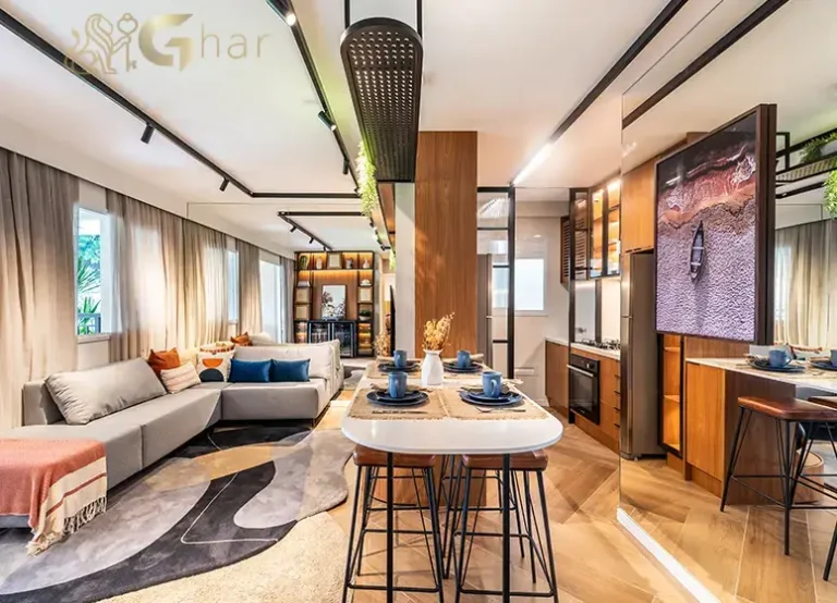 Sala De Jantar Integrada À Sala De Estar Do Apartamento Decorado 66,93m² Sphera Panamby