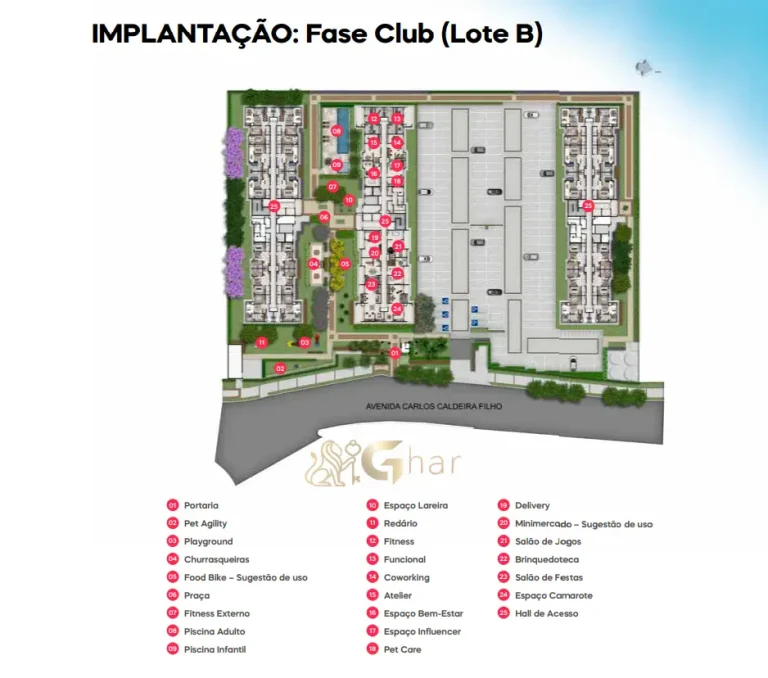 Planta De Implantação Do Condomínio Sphera Panamby Club Com Lazer No Térreo