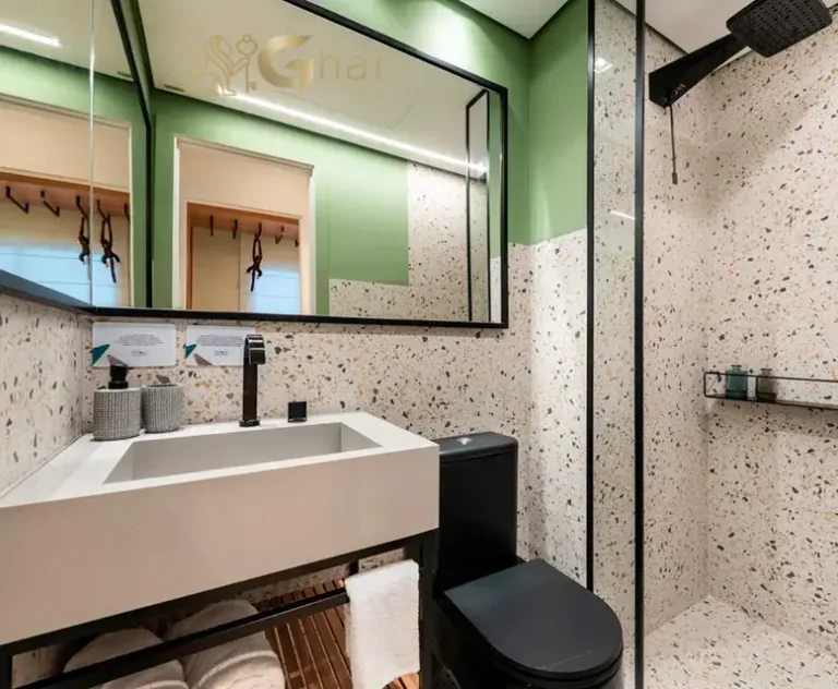 Banheiro decorado do Sppace Jardim Botânico Cursino