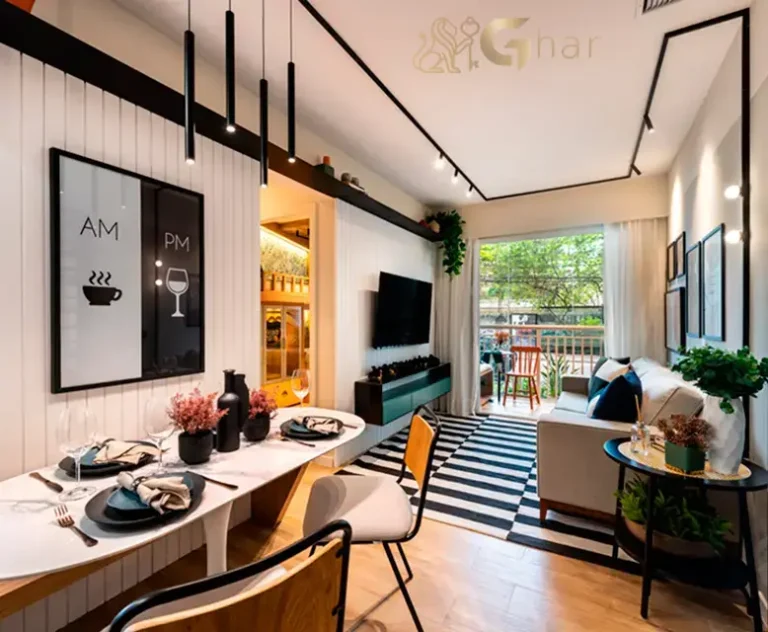 Sala de jantar decorada Sppace Jardim Botânico Cursino