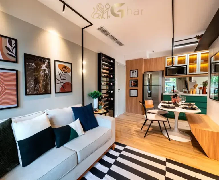 Sala de jantar e living decorado Sppace Jardim Botânico Cursino