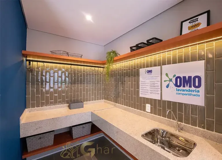 Área de lavanderia do Sppace Jardim Botânico Zona Sul