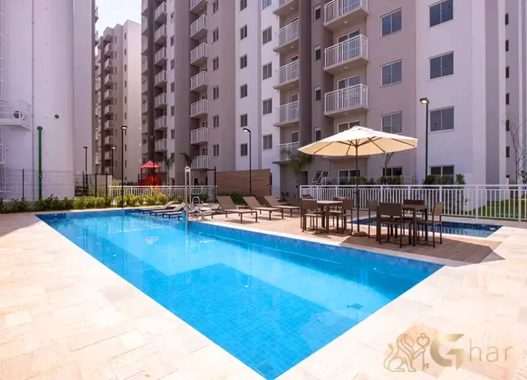 Piscina do condomínio Sppace Jardim Botânico no Cursino