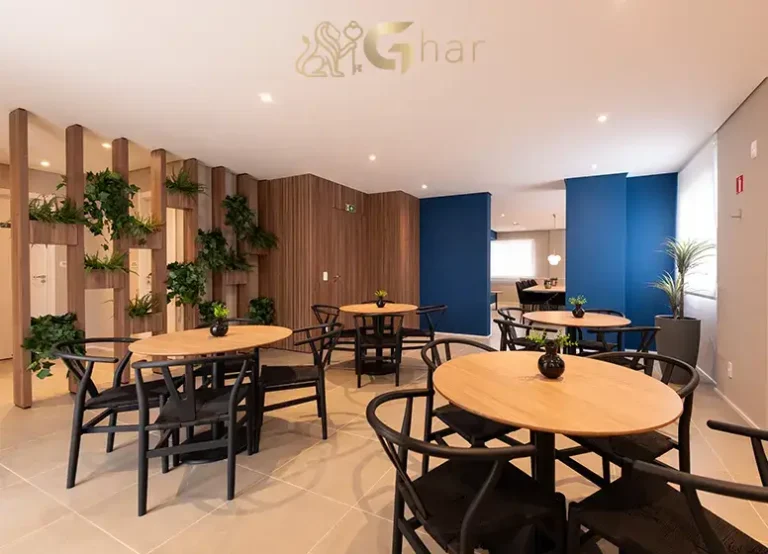 Área interna do salão de festas do Sppace Jardim Botânico