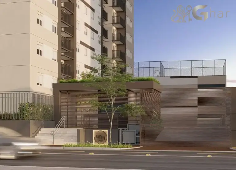 Portaria e fachada do condomínio Unni by Plano&Plano Felicitá no Limão