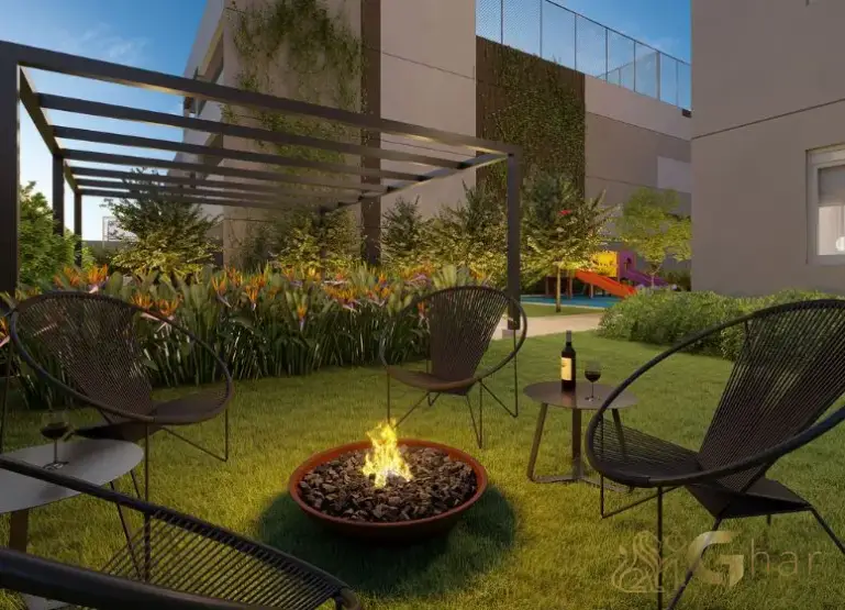 Fire place do condomínio Unni by Plano&Plano Felicitá no Limão