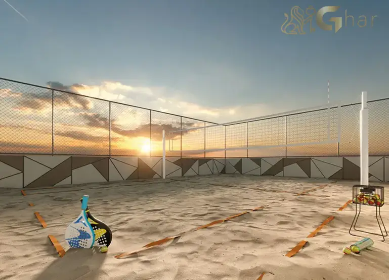 Quadra de areia do condomínio Unni by Plano&Plano Felicitá no Limão