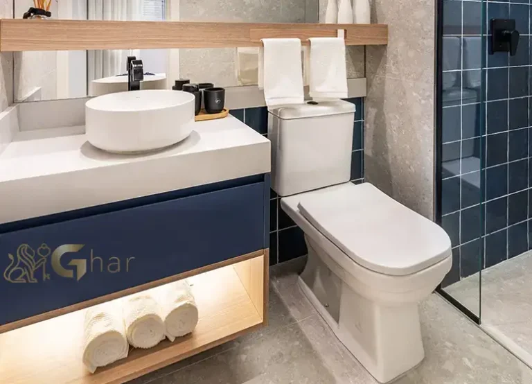 Banheiro do apartamento decorado do Viz by Plano&Plano em Santo Amaro com acabamento moderno