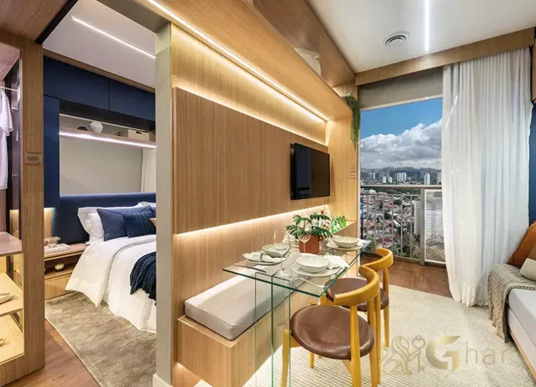 Sala de jantar do apartamento decorado do Viz by Plano&Plano em Santo Amaro