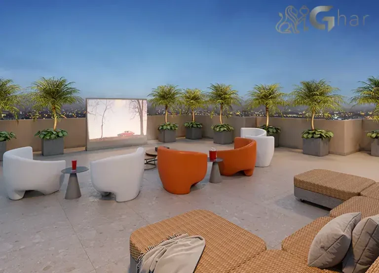 Cinema externo do condomínio Viz by Plano&Plano em Santo Amaro para lazer ao ar livre