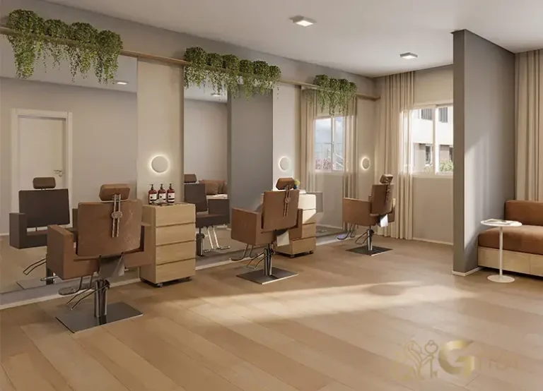 Espaço bem-estar e beleza do Viz by Plano&Plano em Santo Amaro, com ambiente moderno e confortável para cuidados pessoais