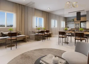 Espaço gourmet do Viz by Plano&Plano em Santo Amaro ideal para confraternizações