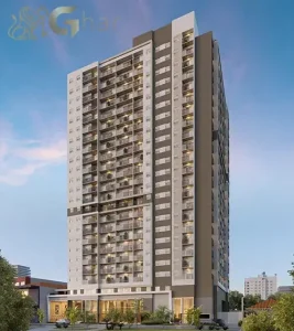 Fachada do condomínio Viz by Plano&Plano em Santo Amaro com arquitetura moderna