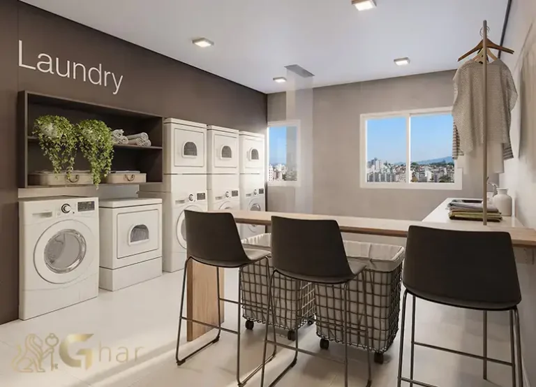 Lavanderia coletiva do Viz by Plano&Plano em Santo Amaro com estrutura moderna