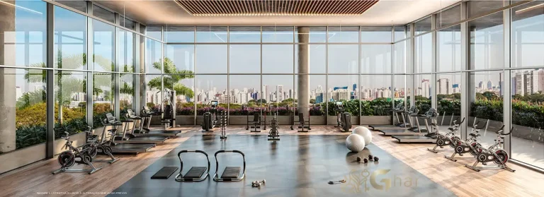 Academia fitness do condomínio Mawe Braz Leme no bairro Santana em São Paulo