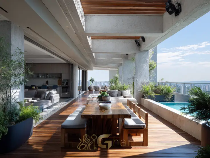 Imóvel com área externa ampla e vista na Zona Norte de São Paulo