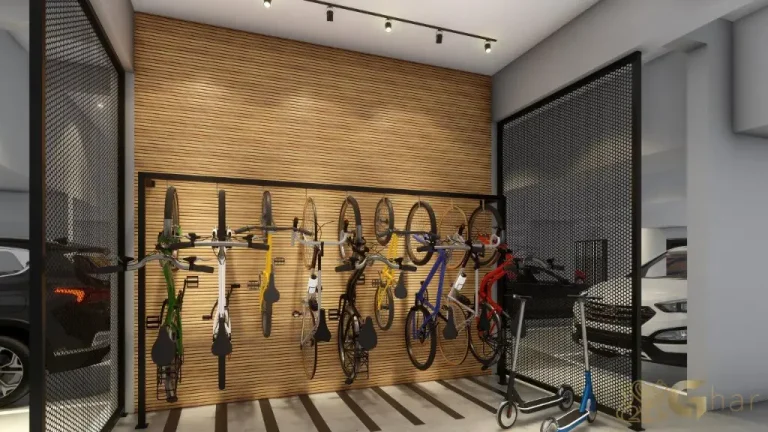 Bicicletário do condomínio Bienvenu Edifício no bairro Santana em São Paulo