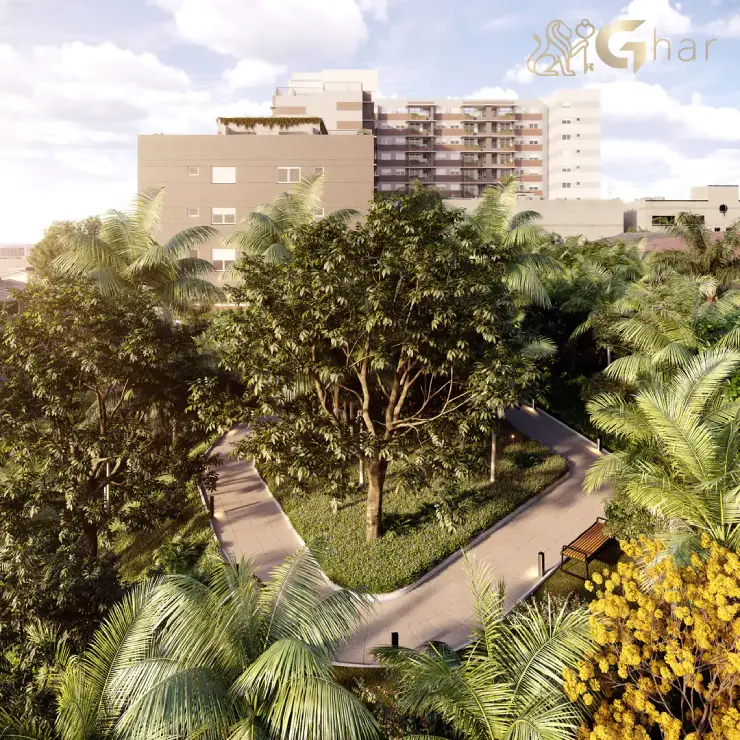 Bosque em condomínio residencial no bairro Santana Zona Norte de São Paulo