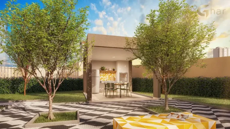 Churrasqueira em condomínio com lazer em apartamentos no bairro Campos Elíseos São Paulo