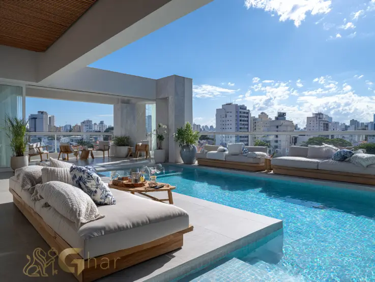 Piscina em cobertura de alto padrão em Santana Zona Norte São Paulo