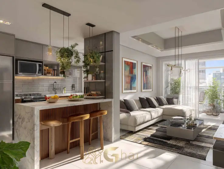 Cozinha de apartamento decorado em condomínio no Cambuci São Paulo